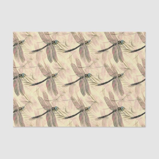 Vintage Libelle Seidenpapier (Vorderseite)