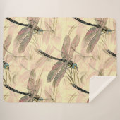 Vintage Libelle Sherpadecke (Vorderseite (Horizontal))