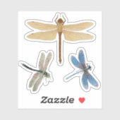 Vintage Libellen Aufkleber (Blatt)