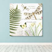 Vintage Libellen gedehnte Leinwand (Insitu (Holzboden))