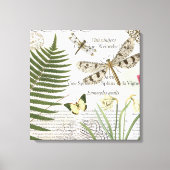 Vintage Libellen gedehnte Leinwand (Vorderseite)