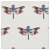 Vintage Libellen-Illustration bunt Stoff (Nahaufnahme)