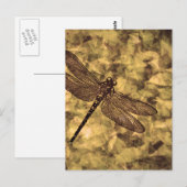 Vintage Libellen Kunst Postkarte (Vorne/Hinten)