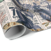 Vintage Libellen, Reihe Design 5 Geschenkpapier (Rolleneckpunkt)