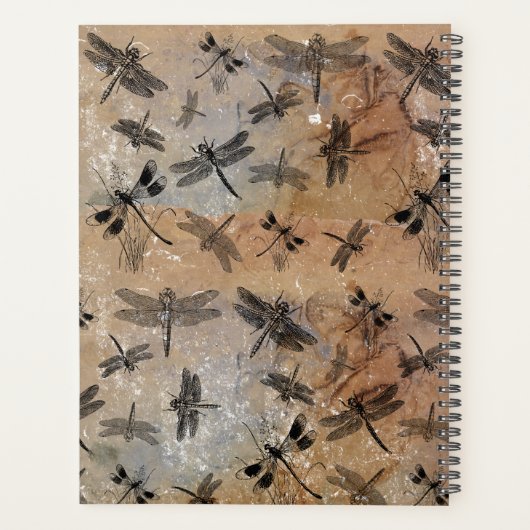 Vintage Libellenstörung Entomologie-Monogramm Planer (Rückseite)