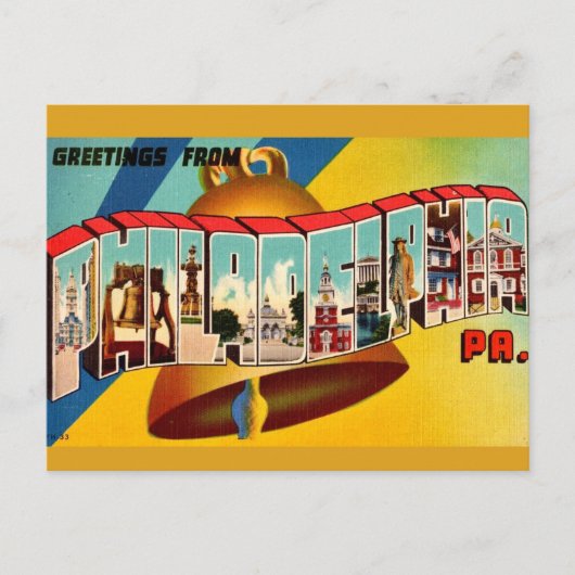 Vintage Liberty Bell Postkarte (Vorderseite)