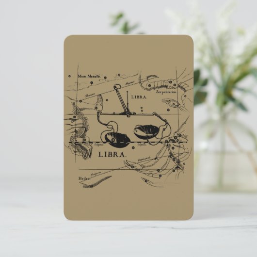 Vintage Libra-Konstellation Hevelius-Stil (Stehend Vorderseite)