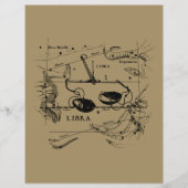 Vintage Libra-Konstellation Hevelius-Stil Flyer (Vorne)