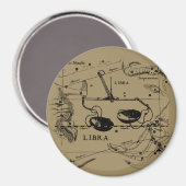 Vintage Libra-Konstellation Hevelius-Stil Magnet (Vorderseite/Rückseite)