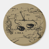 Vintage Libra-Konstellation Hevelius-Stil Magnet (Vorne)