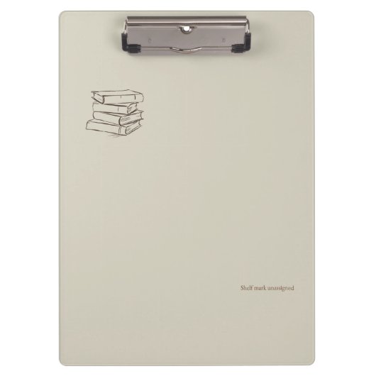 Vintage Library Dark Academia-Bundle of Books  Klemmbrett (Vorderseite)