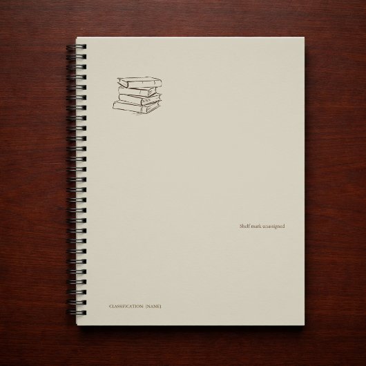 Vintage Library Dark Academia-Bundle of Books  Notizblock