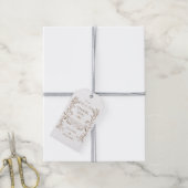 Vintage Library Elegant Floral Wedding Geschenkanhänger (Mit Garn)