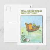 Vintage Library Reading Poster Postkarte (Vorne/Hinten)