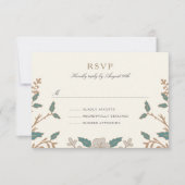 Vintage Library RSVP-Karte RSVP Karte (Vorderseite)