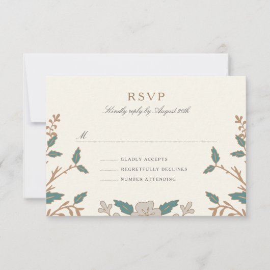 Vintage Library RSVP-Karte RSVP Karte (Vorderseite)