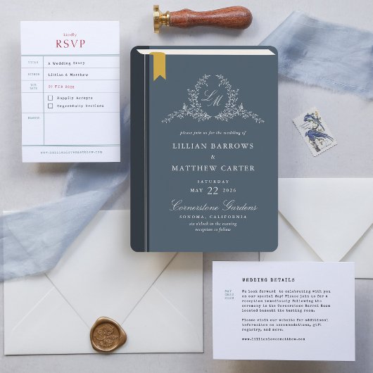 Vintage Library RSVP-Karte RSVP Karte