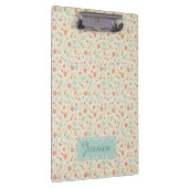 Vintage Lichtfeder Besetzt florale Personalisiert Klemmbrett (Rechts)