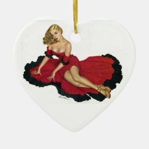 Vintage Liebe 1952 Keramik Ornament