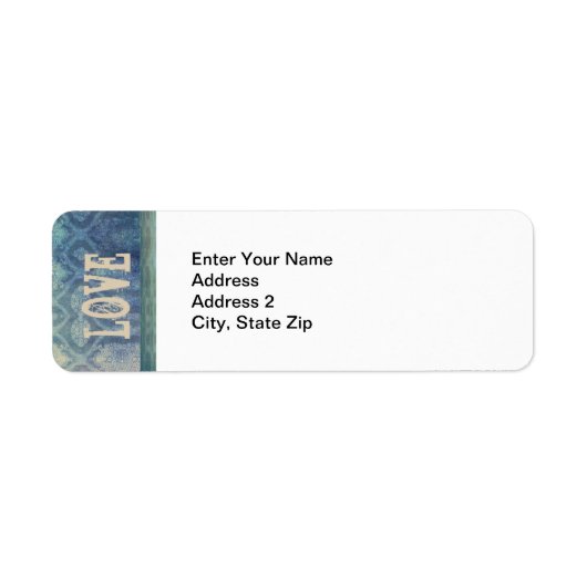Vintage Liebe Anpassbare Mailing-Labels (Vorne)