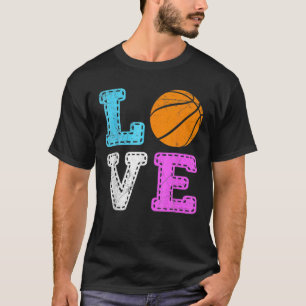 Vintage Liebe Basketball Team Basketball Basketbal T-Shirt
