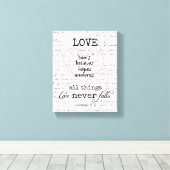Vintage Liebe Bibel Verse Leinwanddruck (Insitu (Holzboden))