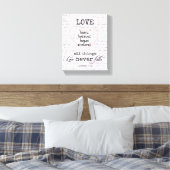 Vintage Liebe Bibel Verse Leinwanddruck (Insitu (Schlafzimmer))