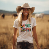 Vintage Liebe blüht T-Shirt