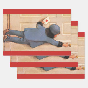 Vintage Liebe Brief von Jessie Willcox Smith Geschenkpapier Set