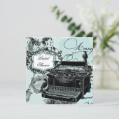 Vintage Liebe Briefe Brautdusche Einladung (Stehend Vorderseite)