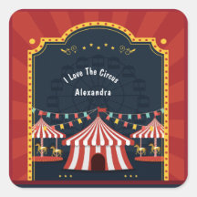 Vintage Liebe Circus Karneval Rotes Blau