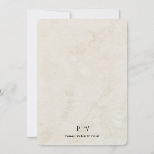 Vintage Liebe Couple am See Einladung (Rückseite)