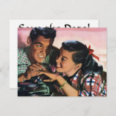 Vintage Liebe der Schulschwestern Save the Date (Vorne/Hinten)