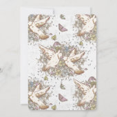 Vintage Liebe Doves Garden Hochzeit Einladung (Rückseite)