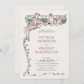 Vintage Liebe Ehepaar Einladung (Vorne/Hinten)