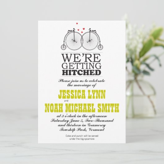 Vintage Liebe Einladung (Stehend Vorderseite)