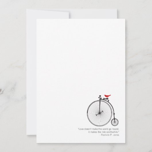 Vintage Liebe Einladung (Rückseite)