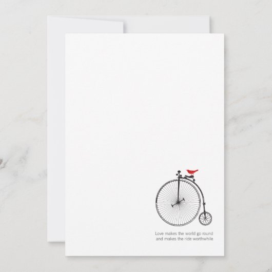 Vintage Liebe Einladung (Rückseite)