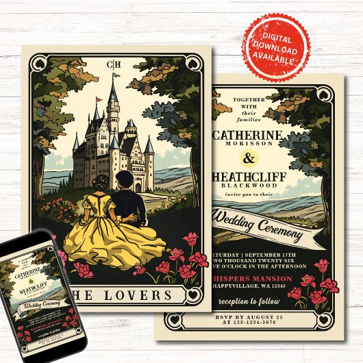 Vintage Liebe | Einladung zur Hochzeit von Tarots