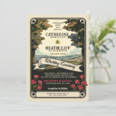 Vintage Liebe | Einladung zur Hochzeit von Tarots (Stehend Vorderseite)