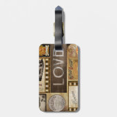 Vintage Liebe Frau Kinoschokolade Gepäckmarke Gepäckanhänger (Rückseite vertikal)