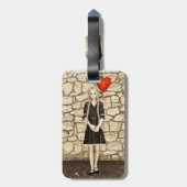 Vintage Liebe Gepäckanhänger (Rückseite vertikal)