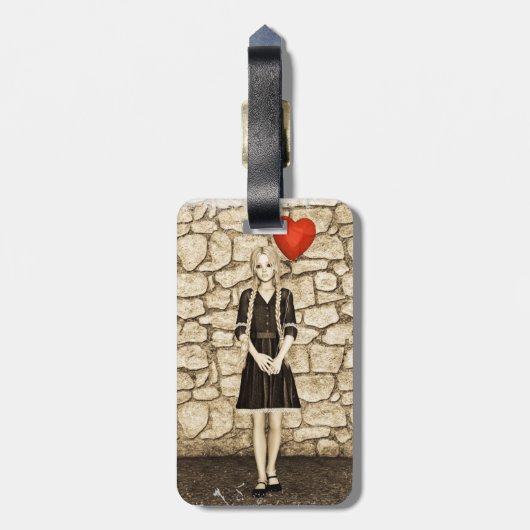 Vintage Liebe Gepäckanhänger (Rückseite vertikal)