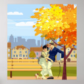 Vintage Liebe in einer Art Poster (Vorne)