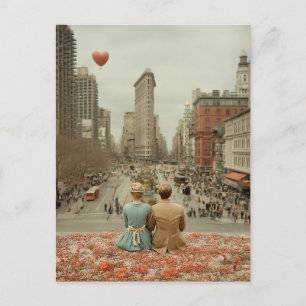 Vintage Liebe in New York Postkarte
