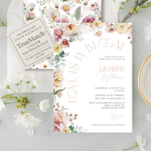 Vintage Liebe ist im Brautparty Bloom Peach Pink Einladung