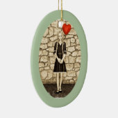 Vintage Liebe Keramik Ornament (Rechts)