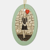 Vintage Liebe Keramik Ornament (Links)