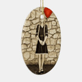 Vintage Liebe Keramik Ornament (Rechts)