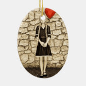 Vintage Liebe Keramik Ornament (Hinten)